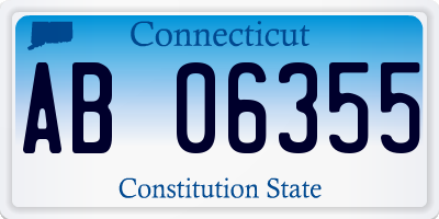 CT license plate AB06355