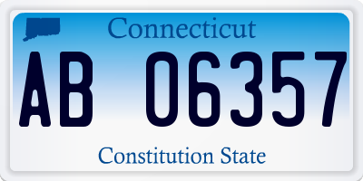 CT license plate AB06357