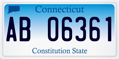 CT license plate AB06361