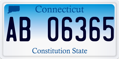 CT license plate AB06365