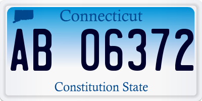 CT license plate AB06372