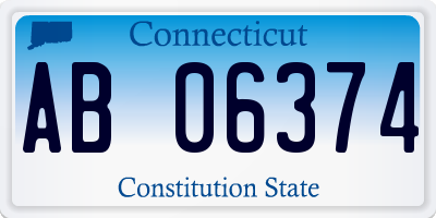 CT license plate AB06374