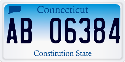 CT license plate AB06384