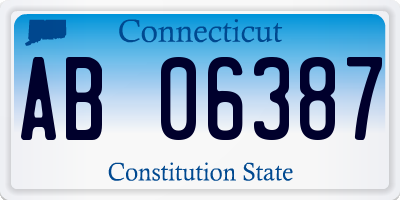 CT license plate AB06387