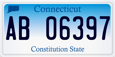 CT license plate AB06397