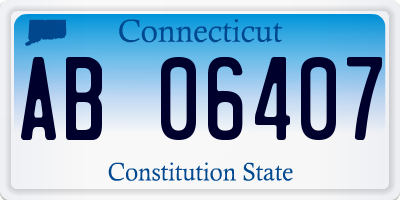 CT license plate AB06407