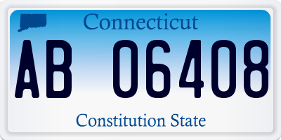 CT license plate AB06408