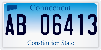 CT license plate AB06413