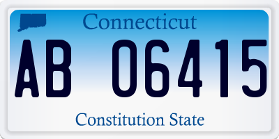 CT license plate AB06415
