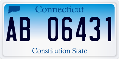 CT license plate AB06431
