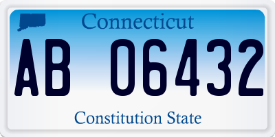 CT license plate AB06432