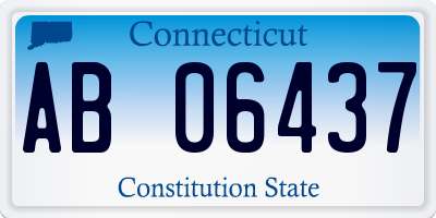 CT license plate AB06437
