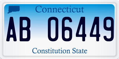 CT license plate AB06449