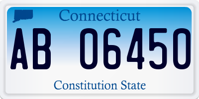 CT license plate AB06450