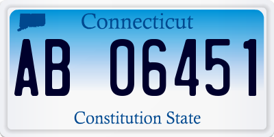 CT license plate AB06451