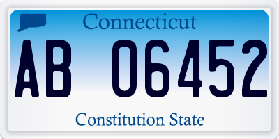 CT license plate AB06452