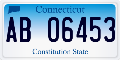 CT license plate AB06453