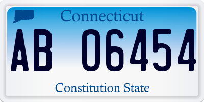 CT license plate AB06454
