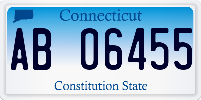 CT license plate AB06455
