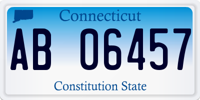 CT license plate AB06457