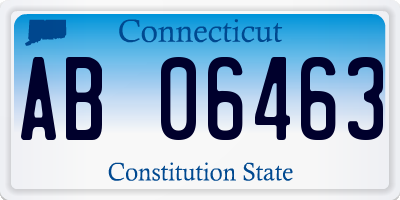 CT license plate AB06463