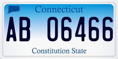 CT license plate AB06466