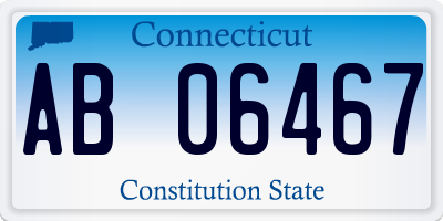 CT license plate AB06467