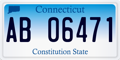 CT license plate AB06471
