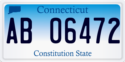 CT license plate AB06472