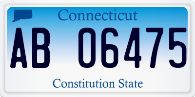 CT license plate AB06475