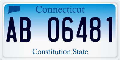 CT license plate AB06481