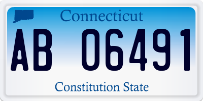 CT license plate AB06491