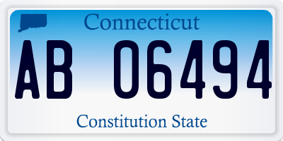 CT license plate AB06494