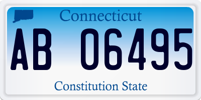 CT license plate AB06495