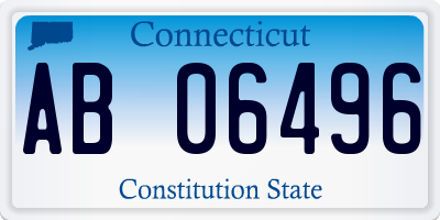 CT license plate AB06496