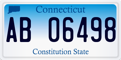 CT license plate AB06498