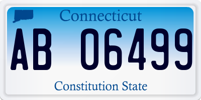 CT license plate AB06499