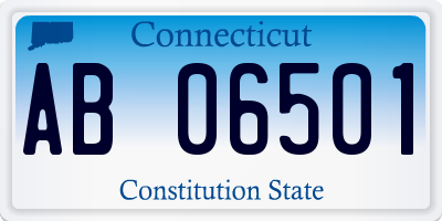 CT license plate AB06501