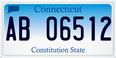 CT license plate AB06512