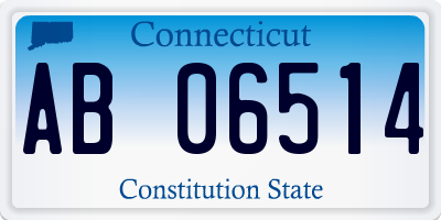 CT license plate AB06514