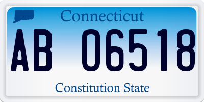 CT license plate AB06518