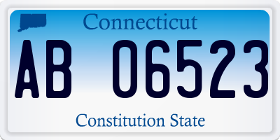 CT license plate AB06523