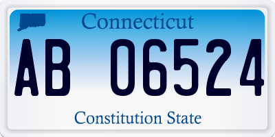 CT license plate AB06524