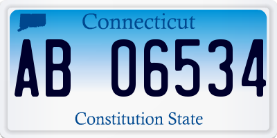 CT license plate AB06534