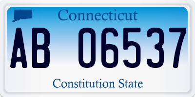 CT license plate AB06537