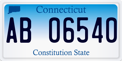 CT license plate AB06540