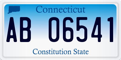 CT license plate AB06541