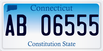 CT license plate AB06555