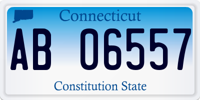 CT license plate AB06557