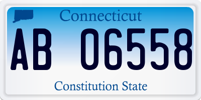 CT license plate AB06558